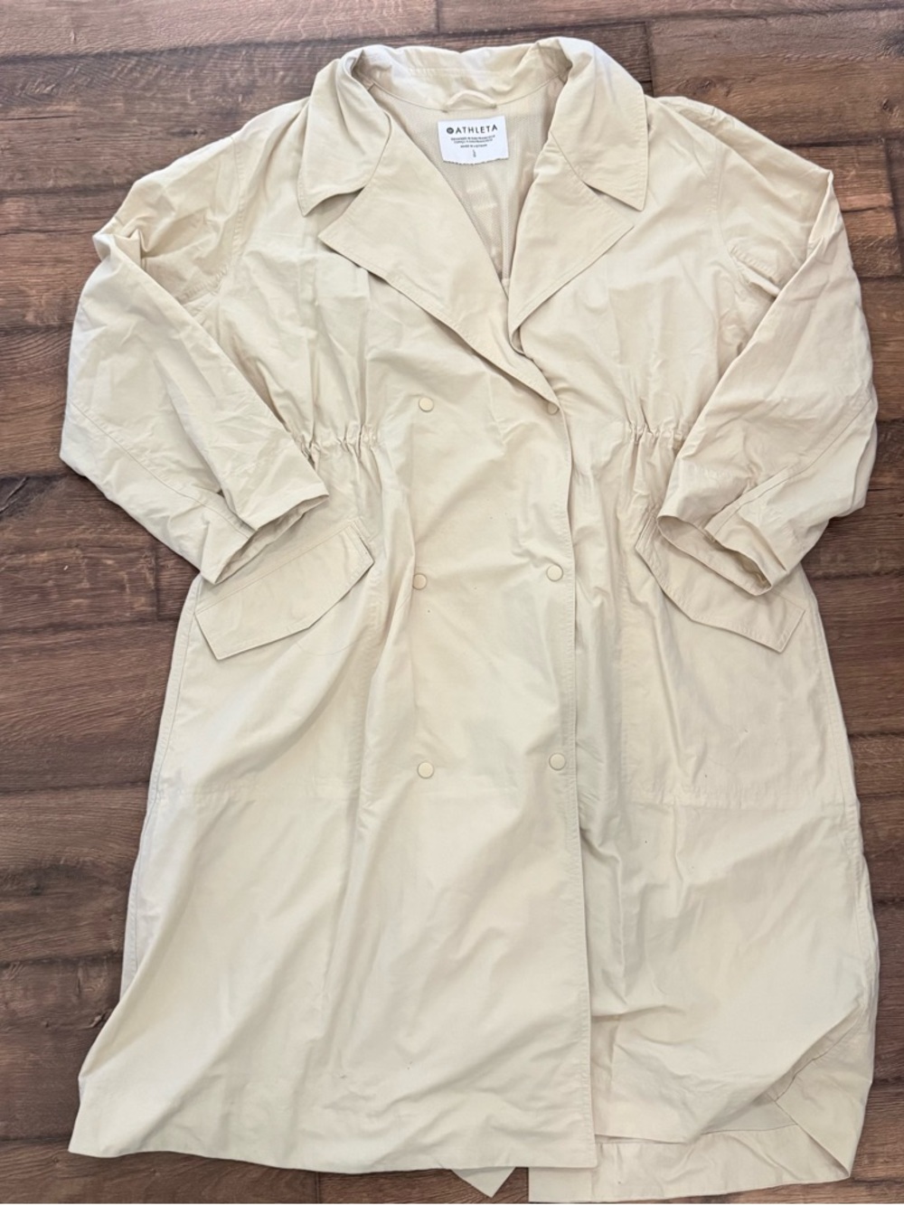 Athleta Beige Lightweight Jacket with Mesh Lining